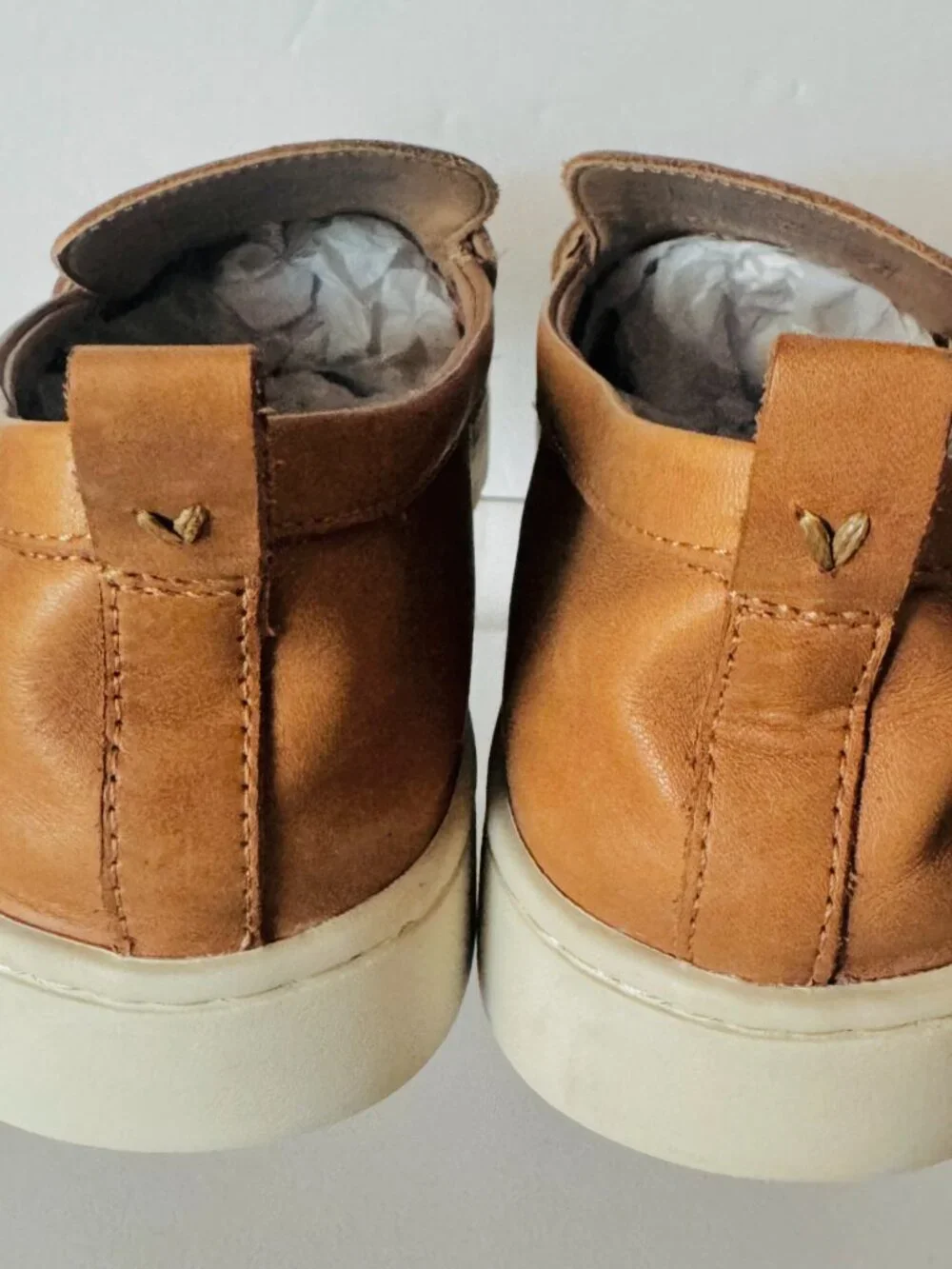 Vionic Uptown Penny Loafer 8.5 Women Leather Camel Slip on Orthotic Arch Support